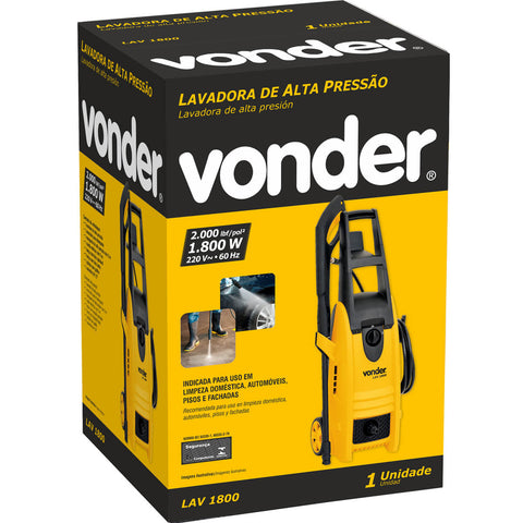 Lavadora de Alta Pressão LAV1800 Vonder 220V Jato Casa Mangueira 5m