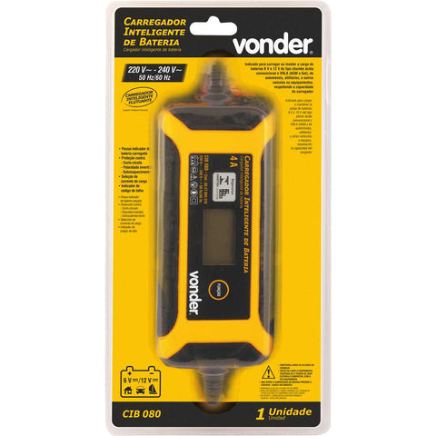 Carregador inteligente de bateria 220 V~ 240 V~ CIB 080 VONDER