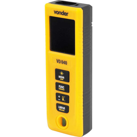 Trena a Laser Medidor de Distância Digital VD040 Vonder 40 Metros com Pilhas Amarelo