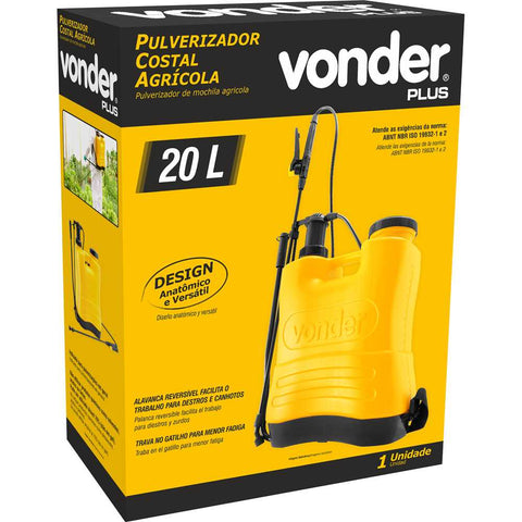 Pulverizador costal agrícola 20 litros PCV 200 VONDER PLUS