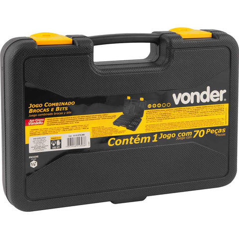 Jogo combinado brocas e bits com 70 peças VONDER