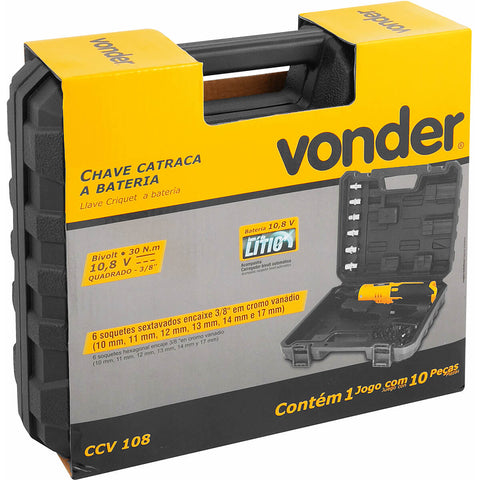 Chave Catraca a Bateria com Encaixe 3/8' 108V Bivolt CCV 108 Vonder