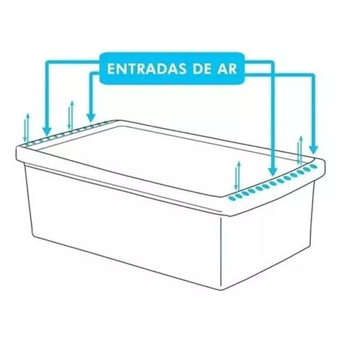 Caixa Par Sapato 35 a 38 Empilhável 4,2L Ordene Plástico Organizadora de Calçados