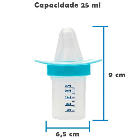 Kit Chupeta Dosadora Remédio 25ml e Colher Flexível Introdução Alimentar Buba