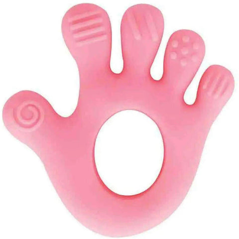 Kit Porta Frutinhas e Mordedor de Silicone Textura Rosa Buba Colher Dosadora Bico Sugador