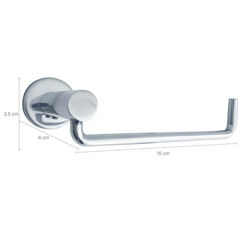 Kit Banheiro Inox Toalheiro de Banho e Rosto e Papeleira Organizadores