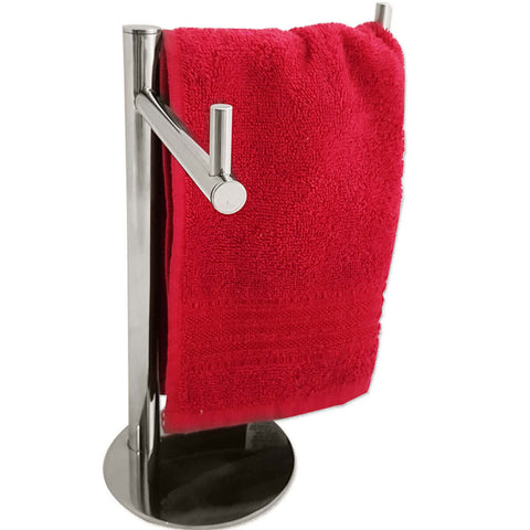 Kit Banheiro Inox Toalheiro de Banho e Rosto e Papeleira Organizadores