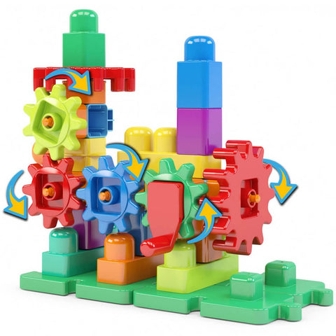 Brinquedo Infantil Blocos de Montar 61 Peças Educativos Dismat Imagiblocos Colorido