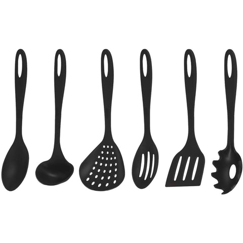 Kit Frigideira Antiaderente 700ml e Jogo de Utensílios 6 Peças Utily em Nylon Superflon Ultra Cristal MTA Cereja