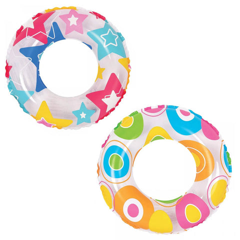 Kit 2 Boias para Piscina 60cm Redondas Sortidas em PVC 30kg Coloridas Zippy Toys