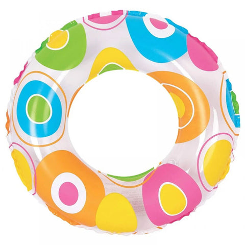 Conjunto 4 Boias Infantis para Piscina 60cm em PVC Sortidas Coloridas Acompanha Kit Reparo