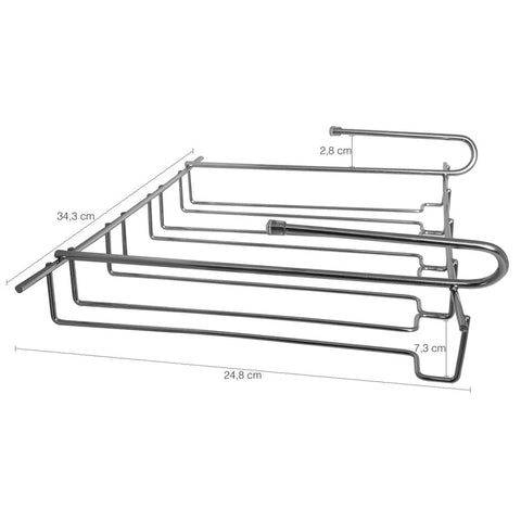 Kit Organizadores de Armário Porta Taças Suspenso e Suporte para Pratos Aço Cromado