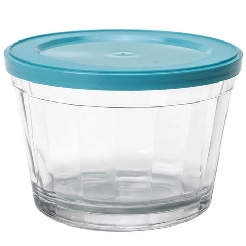 Kit Pote de Vidro 350ml com Tampa e Assadeira Refratária 2,2L Retangular Marinex Vidro Temperado Transparente