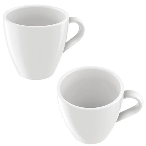 Conjunto 12 Xícaras de Cappuccino com Pires 200ml em Porcelana Branca Paola Tramontina 24 peças