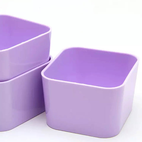 Conjunto 16 Porta Objetos Pequenos Organizadores de Mesa para Escritório em Plástico Lilás Pastel Dello