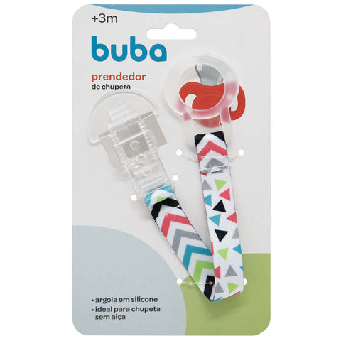 Conjunto Prendedor de Chupeta e Chocalho Mordedor Ball Buba Coloridos Baby Shapes