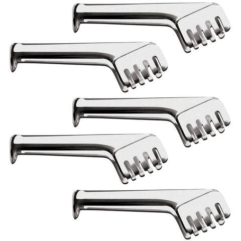 Kit 5 Pegadores Inox para Servir Macarrão Massa Salada 8x5cm Versatile Taumer