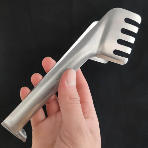 Kit 5 Pegadores Inox para Servir Macarrão Massa Salada 8x5cm Versatile Taumer