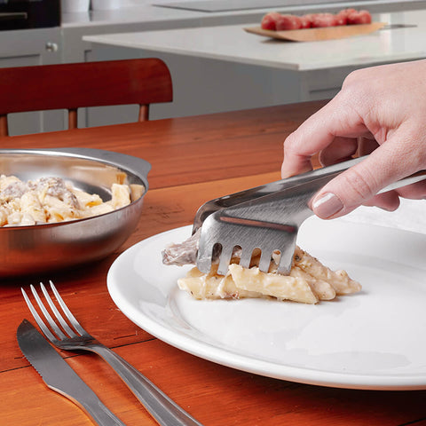 Kit 5 Pegadores Inox para Servir Macarrão Massa Salada 8x5cm Versatile Taumer