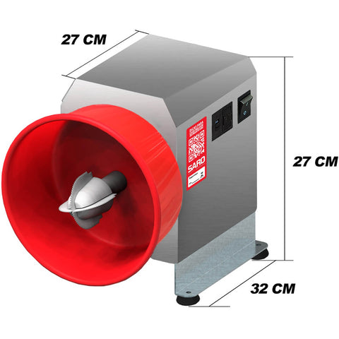 Ralador Raspador de Coco Elétrico Bivolt Industrial em Aço Inox Saro Cinza