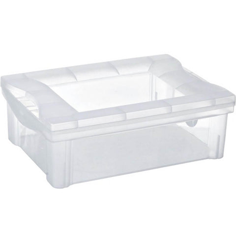 2 Caixas Organizadoras Plásticas 13,5L Ordene com Tampa Radical Color Transparentes