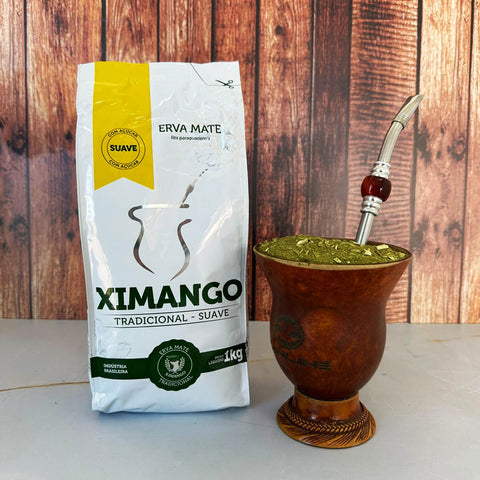 Kit 3 Pacotes de Erva Mate de Chimarrão Ximango 1kg Tradicional Suave com Açúcar