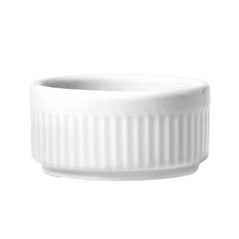 Ramekin Molheira de Porcelana 85ml Canelado Pequeno Germer Branco Molhos