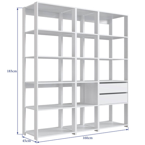 Guarda Roupa Closet 3 Módulos Nicho E Gaveta Branco Prodecor Easy Estante Multiuso