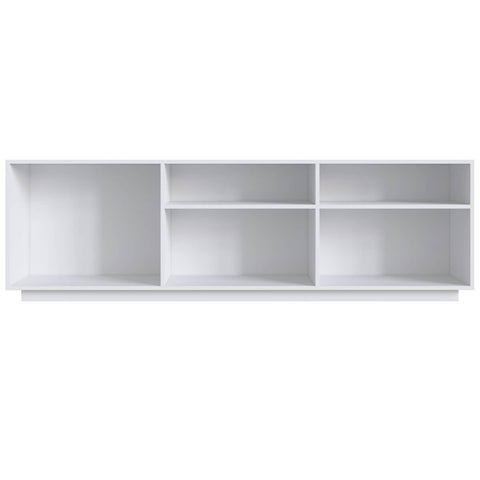 Rack Para Tv até 65' com portas 180x40x55cm Branco e Mel MDP Detalhe em Ripado Prodecor