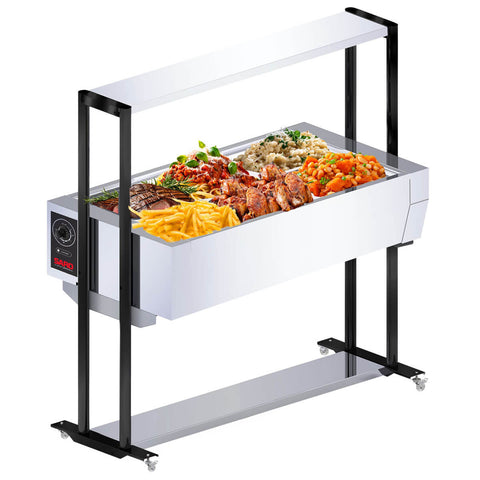 Buffet Térmico Aquecido Inox 6 Cubas com Tampa 220v BF622 Prata Saro