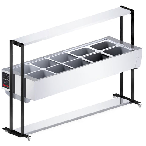 Buffet Térmico Aquecido Para Restaurante Inox 10 Cubas 1/2 Tampa 220V BF1022