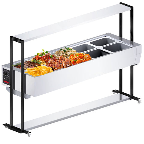 Buffet Térmico Aquecido Para Restaurante Inox 10 Cubas 1/2 Tampa 220V BF1022