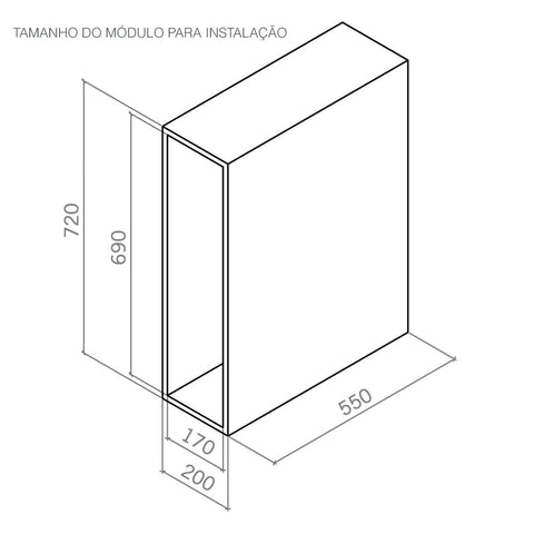 Porta Toalhas Triplo 47X13cm Cromado e Corrediça Porta Pano Masutti Copat