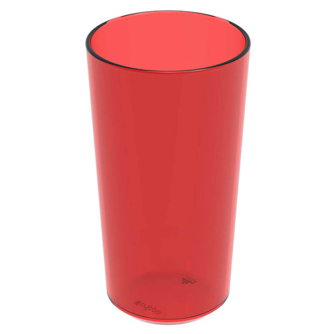 Copo Alto Crippa 500ml Vermelho Transparente Plástico Escolar Refeitório Lanche