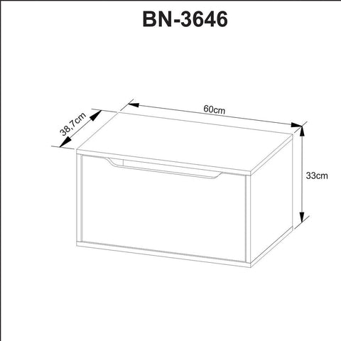 Balcão Gabinete com 1 Porta Branco para Banheiro 60cm Tecnomobili BN3646