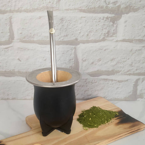 Bomba Chimarrão Terere Aço Inox Sublime Abaulada 23cm Taumer