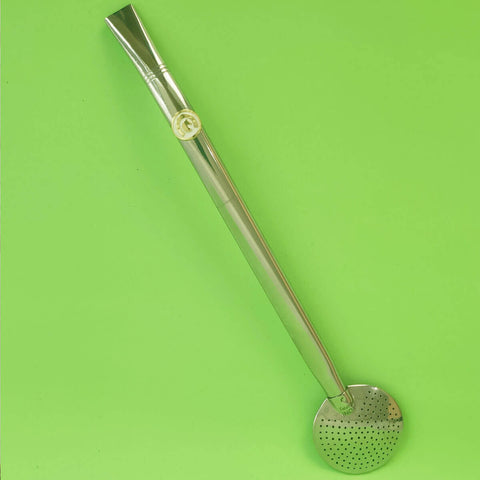 Bomba Chimarrão Terere Aço Inox Sublime Abaulada 23cm Taumer