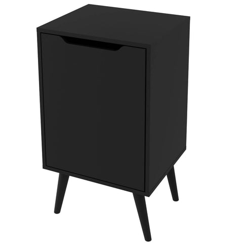 Armário Gabinete para Banheiro 45cm Sem Cuba Preto com Porta BN3641 Tecnomobili Pés Palito Retrô