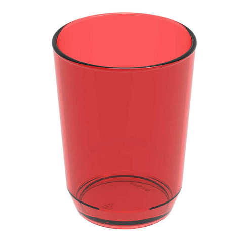 Copo Crippa Plástico 500ml Vermelho Transparente Suco Água Bebidas Escolar