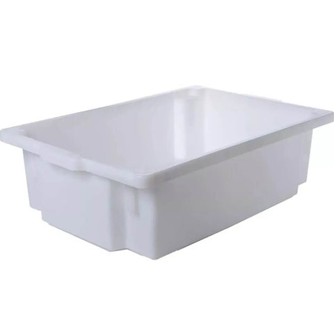 Kit 12 Caixas Restaurante Açougue 56x34cm Empilhável de Plástico com Tampa 15l Organizadora