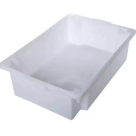 Kit 12 Caixas Restaurante Açougue 56x34cm Empilhável de Plástico com Tampa 15l Organizadora