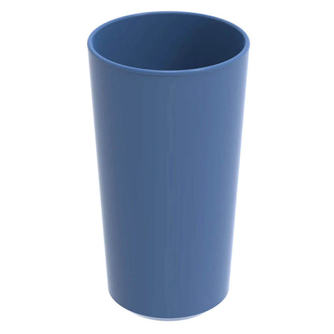 Conjunto 12 Copos Altos de Plástico 500ml Refeitório Escola Crippa Azul Madrugada