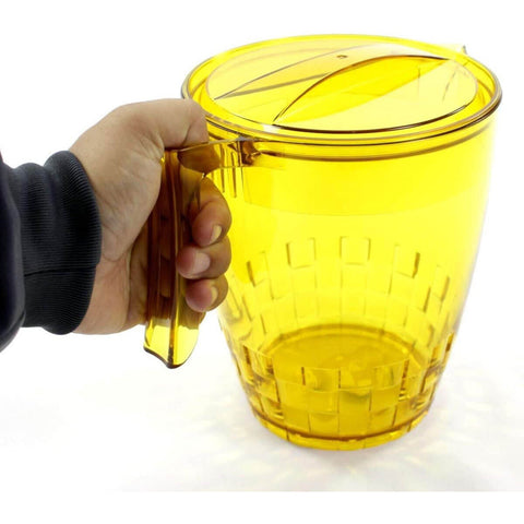 Jarra com Tampa 3L Trama Crippa de Plástico Água Suco Bebidas Amarelo Transparente