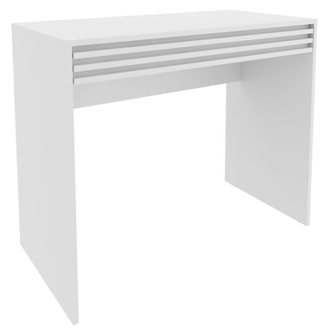 Mesa Escrivaninha para Quarto com Gaveta 90cm Branco ME4173 Tecnomobili Home Office Notebook