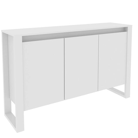 Armário Balcão Escritório 3 Portas 136x36x84cm Branco ME4147 Tecnomobili