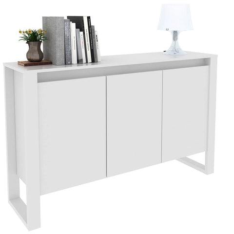 Armário Balcão Escritório 3 Portas 136x36x84cm Branco ME4147 Tecnomobili