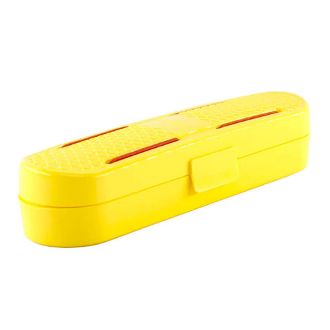 Estojo Porta Escovas de Dente Creme Dental Portátil Amarelo Crippa Mala Viagem Bolsa