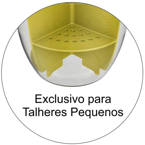 Escorredor de Talheres Amarelo Crippa Garfo Faca Colher Separador Pia Bancada