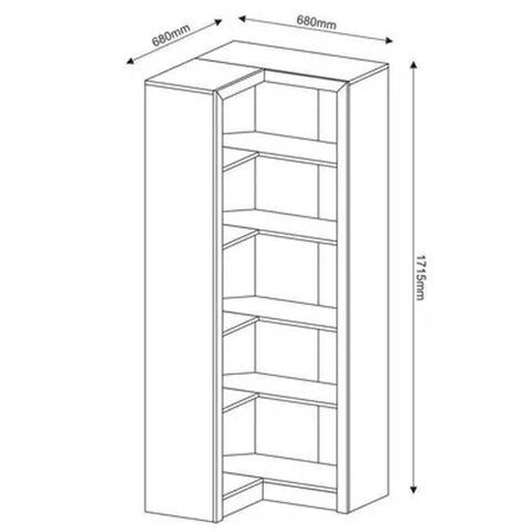 Armário Estante Cantoneira Aberta 5 Prateleiras 68x171,5cm Branca ME4132 Tecnomobili