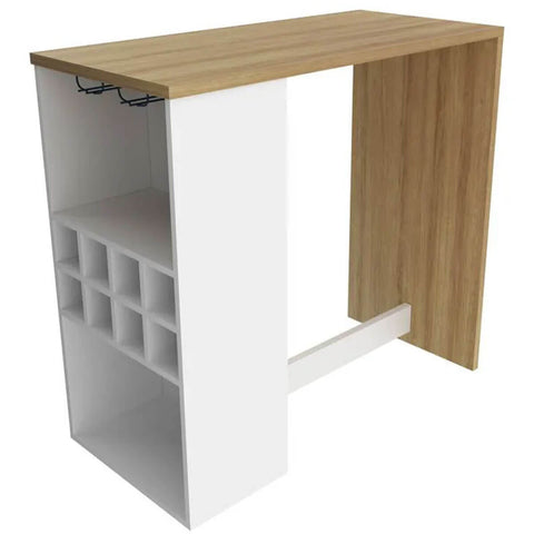 Bancada de Cozinha Adega Porta Taças 51x110x103cm Branca Amêndoa AD5003 Tecnomobili